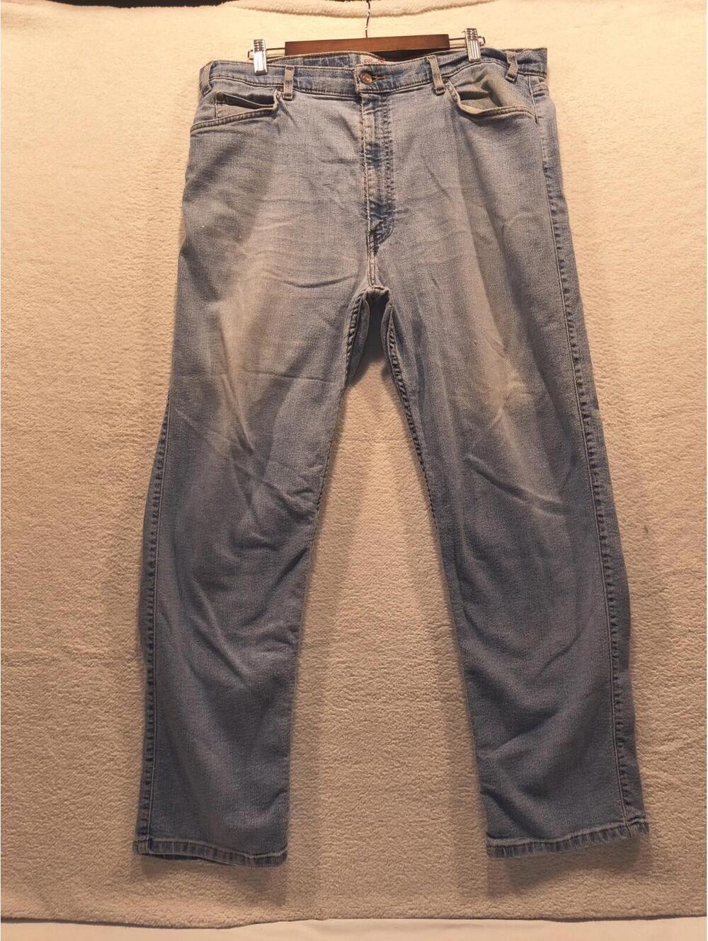 VTG 90s  Levi's 540 Jeans Mens 40x30 Orange Tab Light Wash Distressed Flex Denim